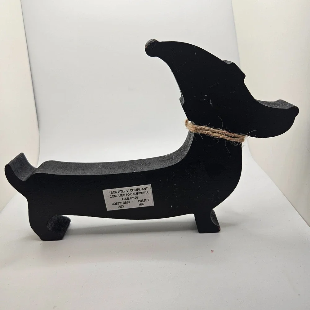 Wooden Dachshund Christmas Decor Sign‎ 